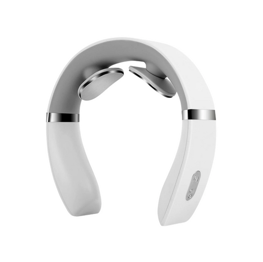 Portable neck massager with heat and vibration