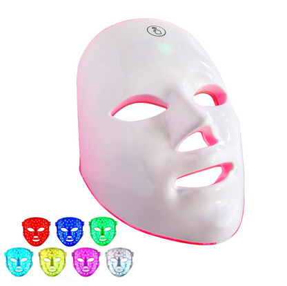 7-Color LED facial mask for skin renewal and glow