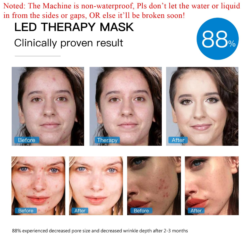7-Color LED facial mask for skin renewal and glow