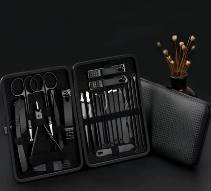 Black Premium Nail & Pedicure Tool Set