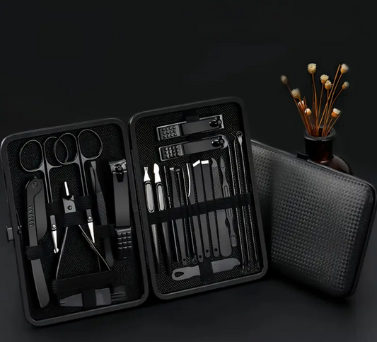 Black Premium Nail & Pedicure Tool Set