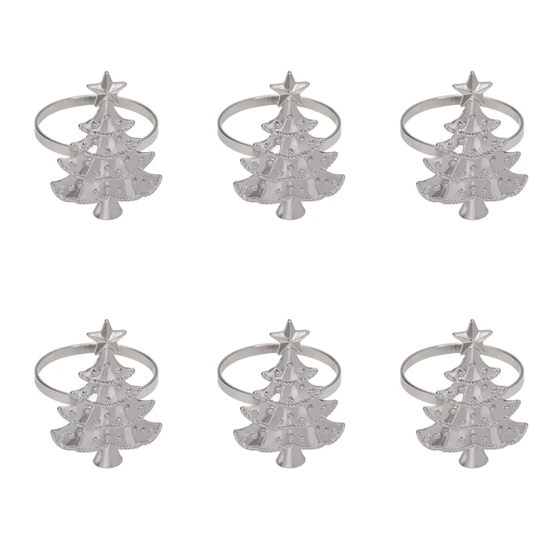 6-Piece Christmas Napkin Rings