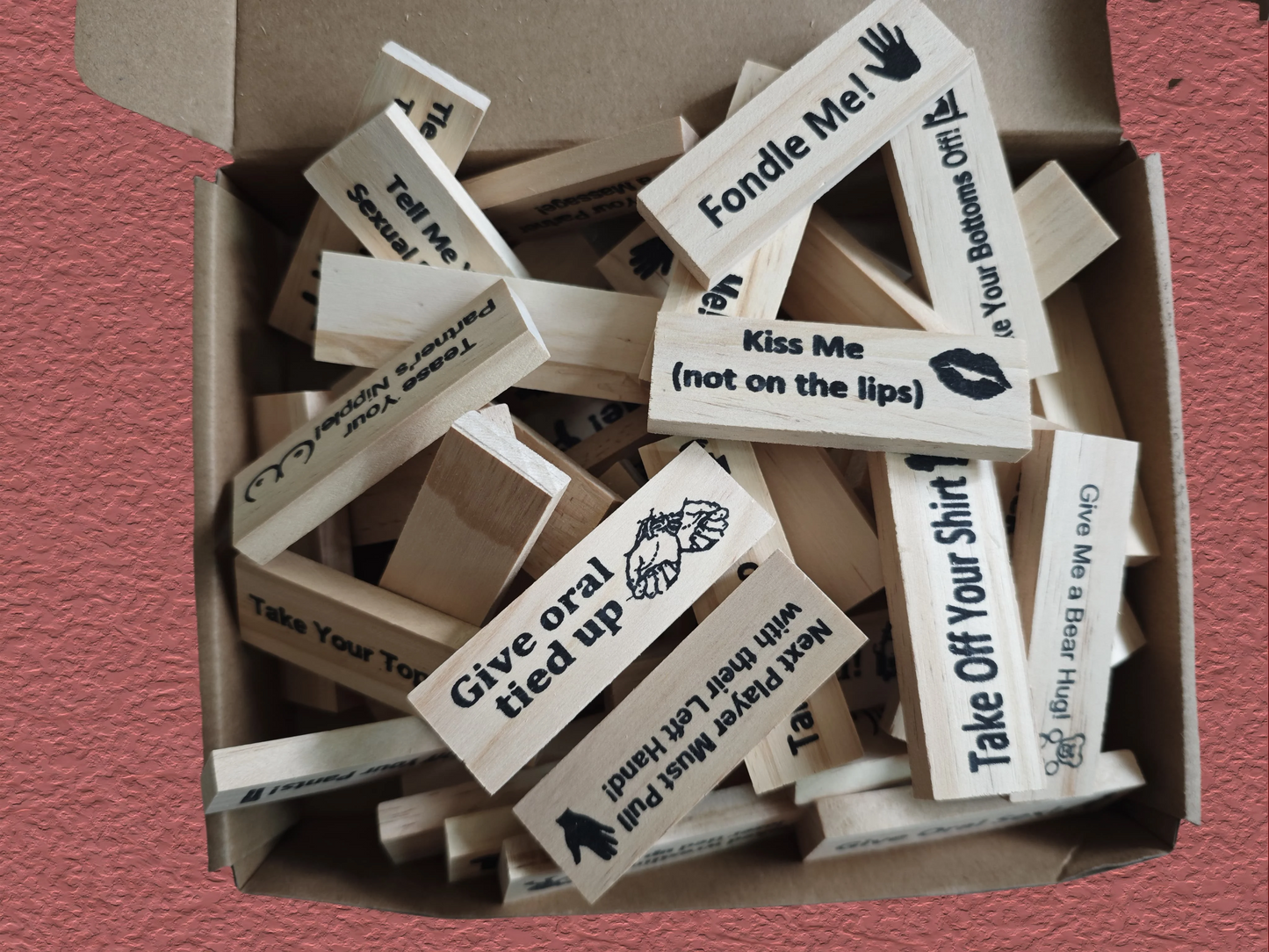 Couples Wooden Block Tower Game