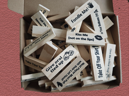 Couples Wooden Block Tower Game