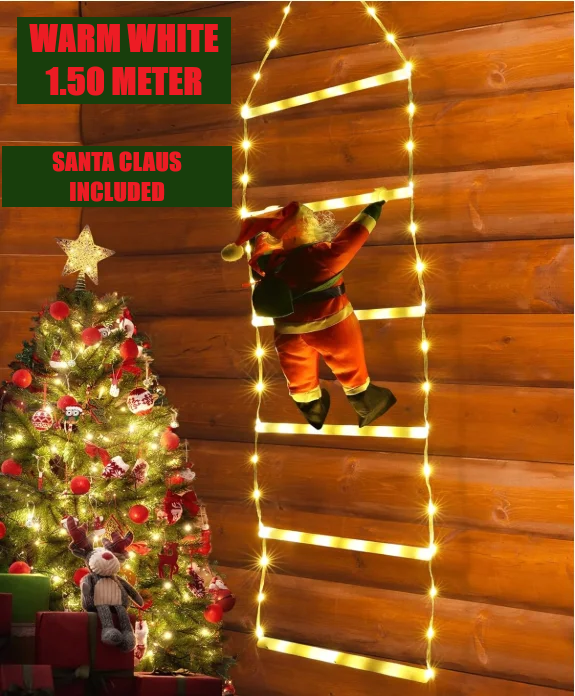 LED Santa Claus Climbing Ladder Light
