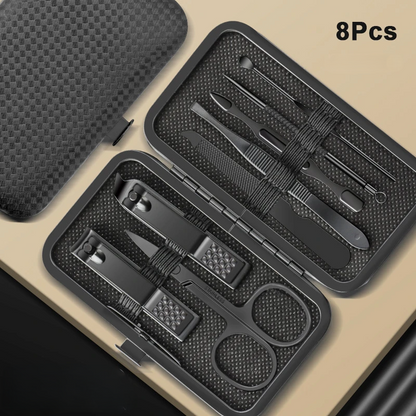 Black Premium Nail & Pedicure Tool Set