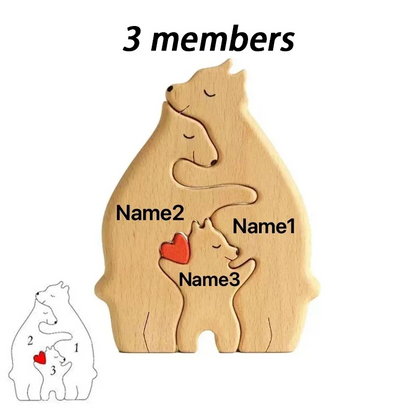 Personalized Bear Family Puzzle