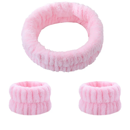 Face Cleansing Hairband and Wristbands