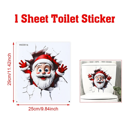 Christmas Snowman Toilet Sticker