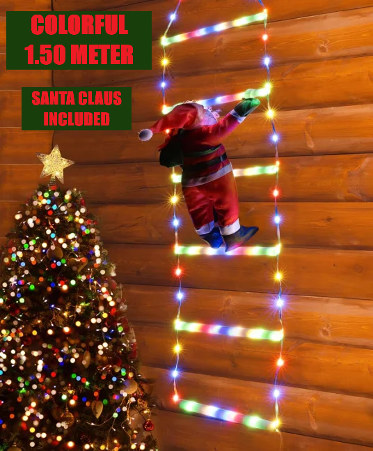 LED Santa Claus Climbing Ladder Light