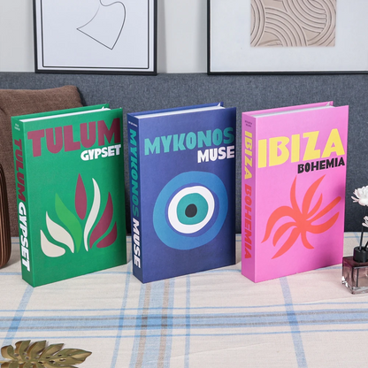 Set of 3 Foldable Designer Fake Books