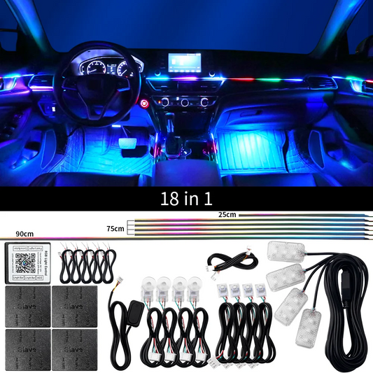 Full Luxury Car Interior Ambient Lights Kit With App
