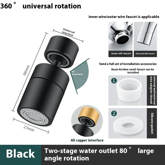 360° Adjustable Faucet Splash Filter Adapter