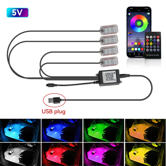Car Ambient LED Lights with APP Control