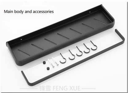 Black Nordic Style Shelf For Washroom