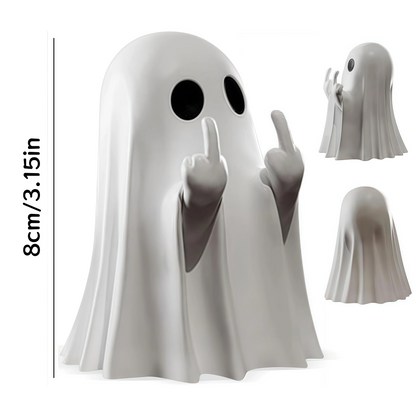 Cute Middle Finger Ghost Statue