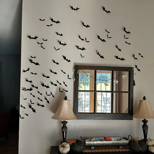 3D Halloween Bats Wall Decorations
