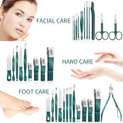 Green Mint Premium Nail & Pedicure Tool Set