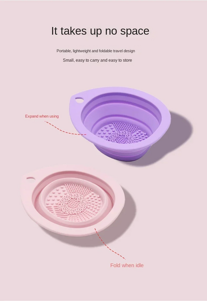 Makeup Brush & Puff Cleaning Bowl