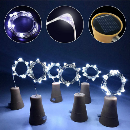 5-Pack Solar Wine Bottle Fairy Lights