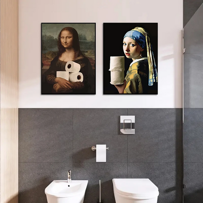 Humorous Washroom Wall Art