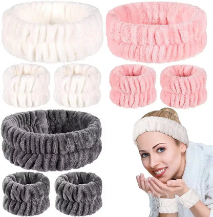 Face Cleansing Hairband and Wristbands