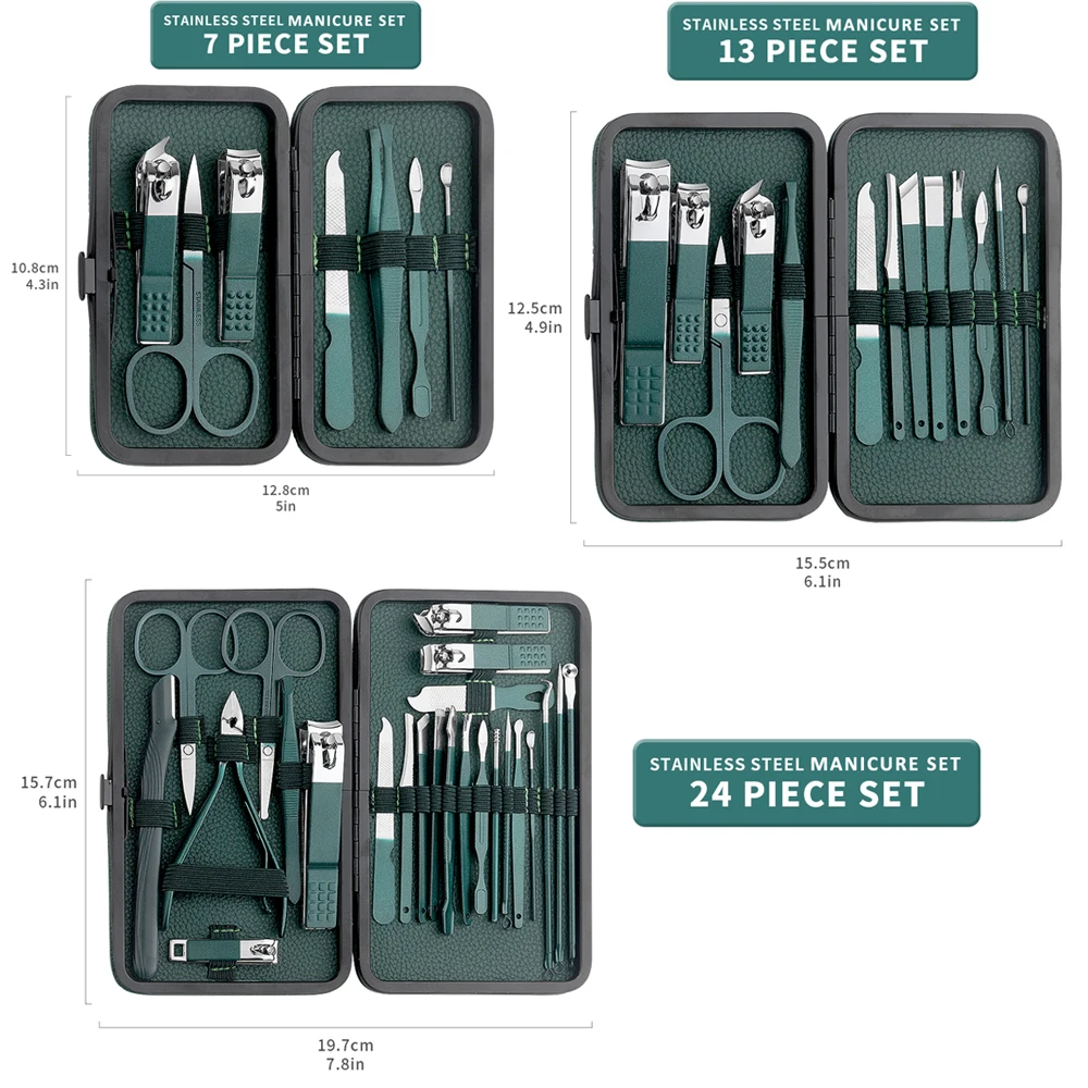 Green Mint Premium Nail & Pedicure Tool Set