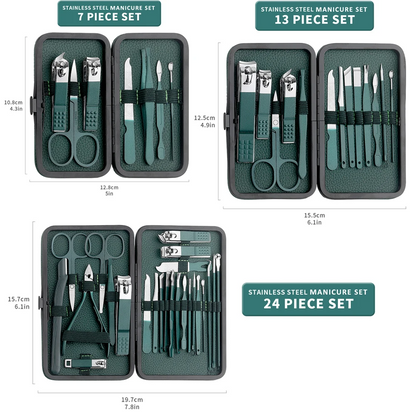 Green Mint Premium Nail & Pedicure Tool Set