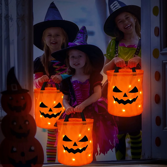 LED Pumpkin Trick or Treat Bucket