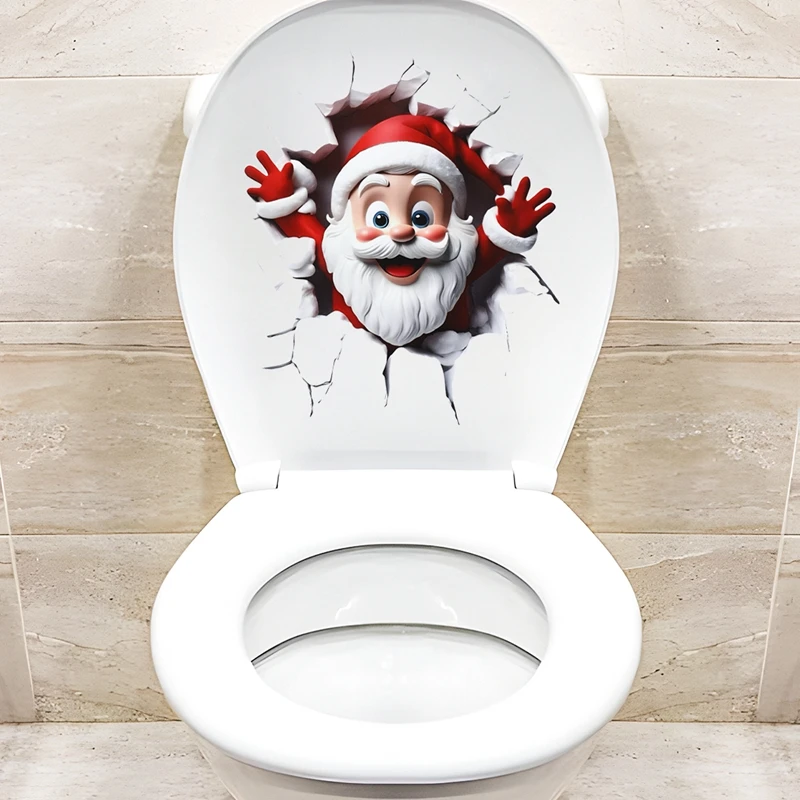 Christmas Snowman Toilet Sticker