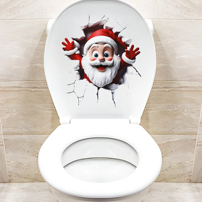 Christmas Snowman Toilet Sticker