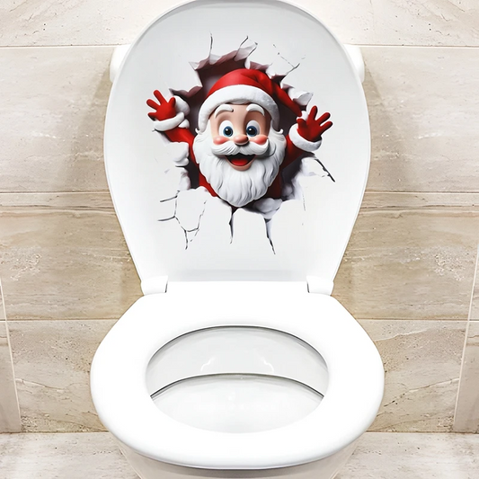 Christmas Snowman Toilet Sticker