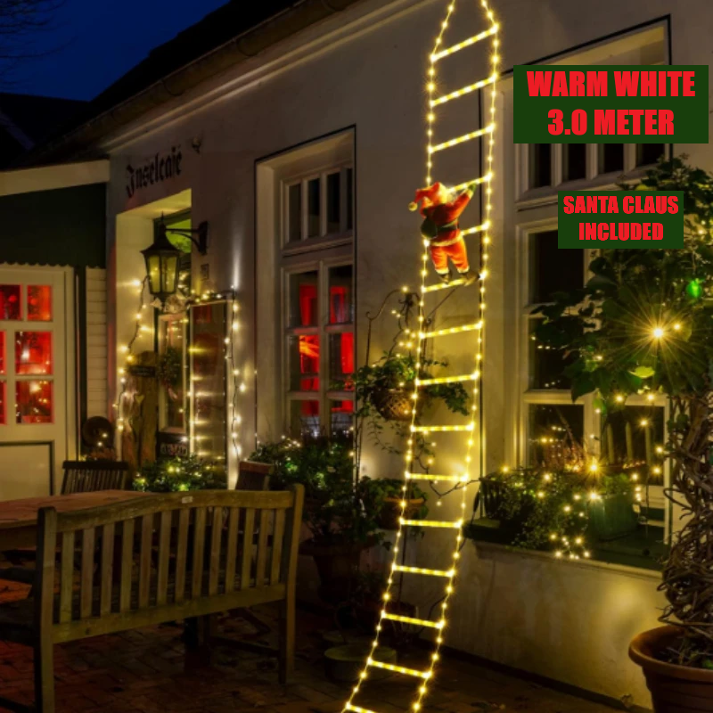 LED Santa Claus Climbing Ladder Light