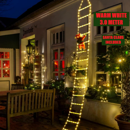 LED Santa Claus Climbing Ladder Light
