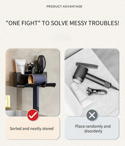 Smart Wall-Mounted Hair Dryer Holder