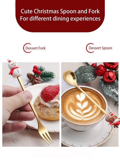 6-Piece Christmas Fork & Spoon Set