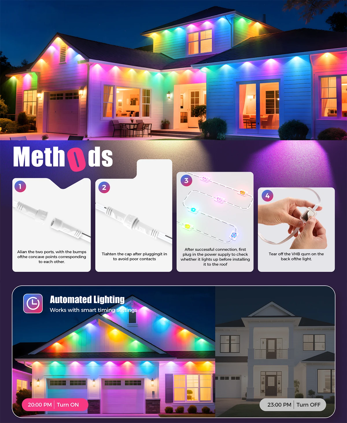 15M Smart RGB Outdoor LED Lights