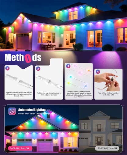 15M Smart RGB Outdoor LED Lights