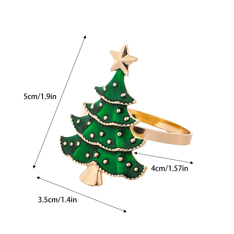 6-Piece Christmas Napkin Rings