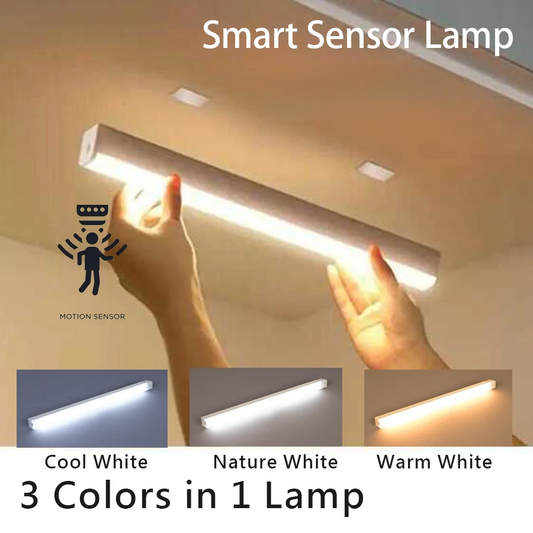 Motion Sensor LED Bar Light - 3 Colors in 1 Lamp
