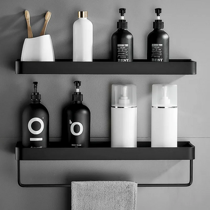 Black Nordic Style Shelf For Washroom