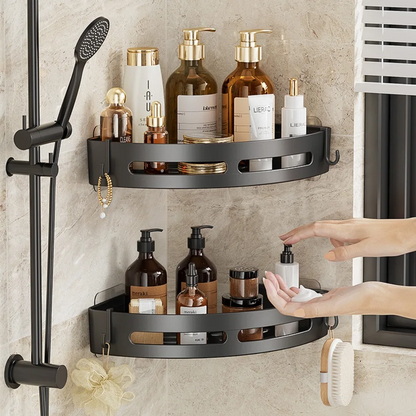 2PCS Luxury Wall-Mounted Shower Shelf