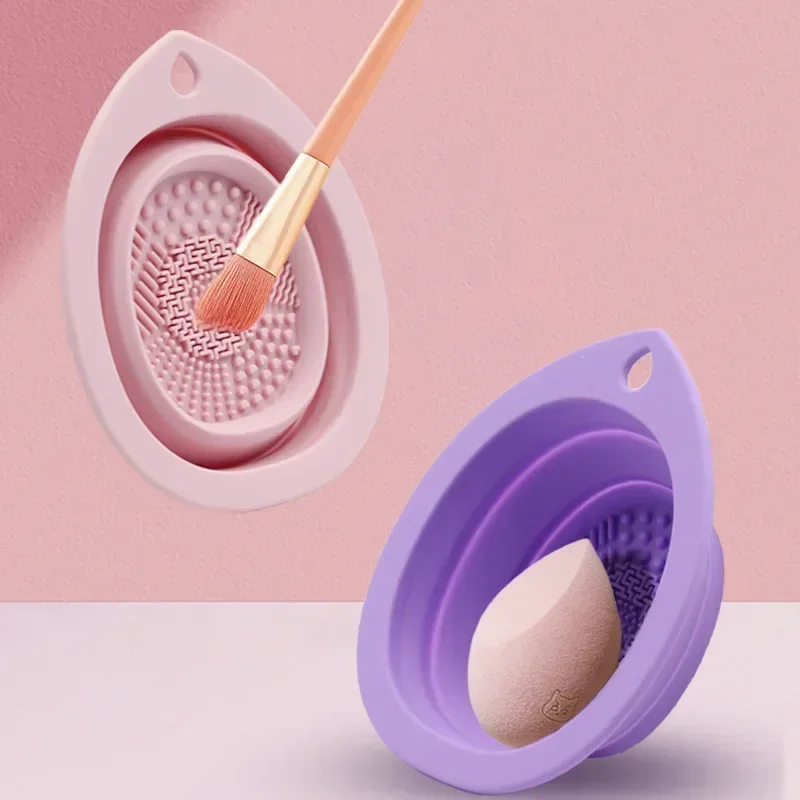 Makeup Brush & Puff Cleaning Bowl