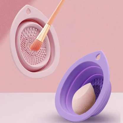 Makeup Brush & Puff Cleaning Bowl