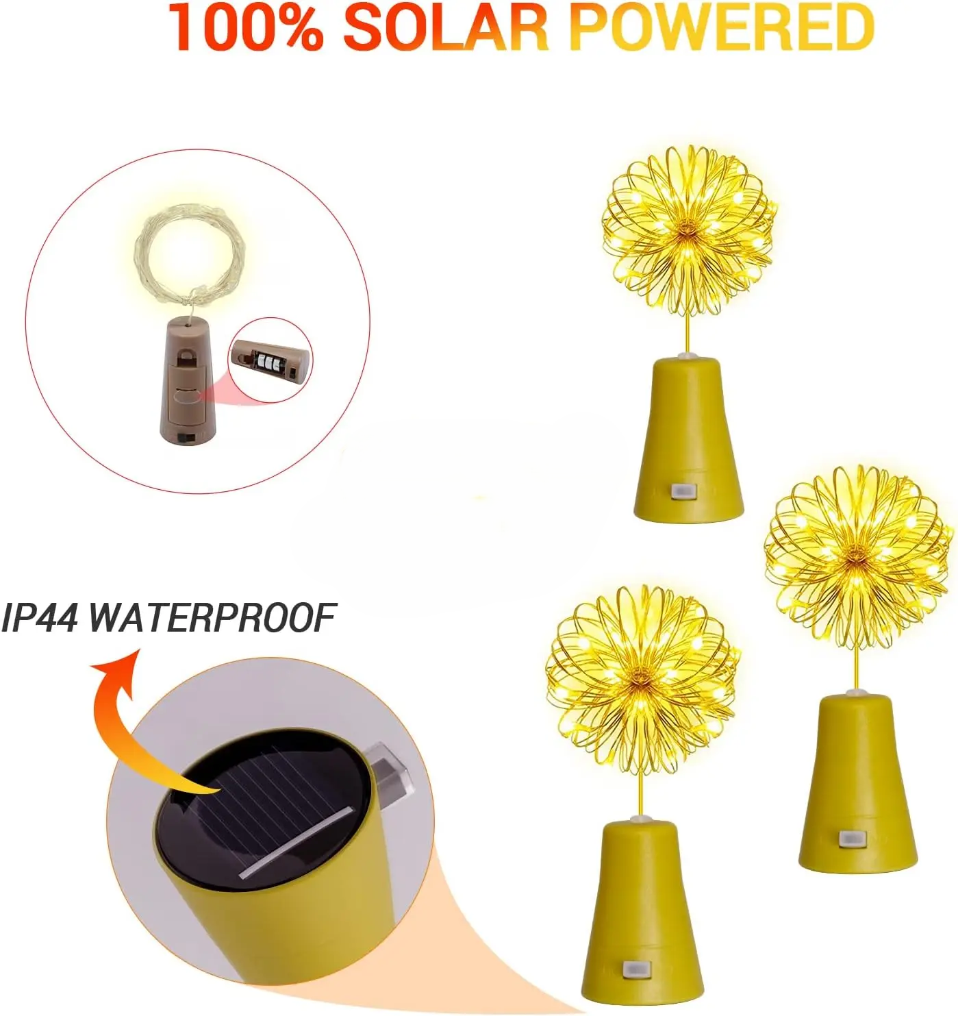 5-Pack Solar Wine Bottle Fairy Lights