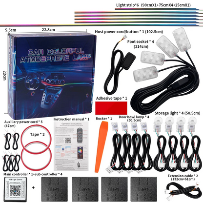 Full Luxury Car Interior Ambient Lights Kit With App