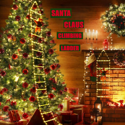 LED Santa Claus Climbing Ladder Light
