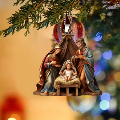 Christmas Tree Jesus Pendant