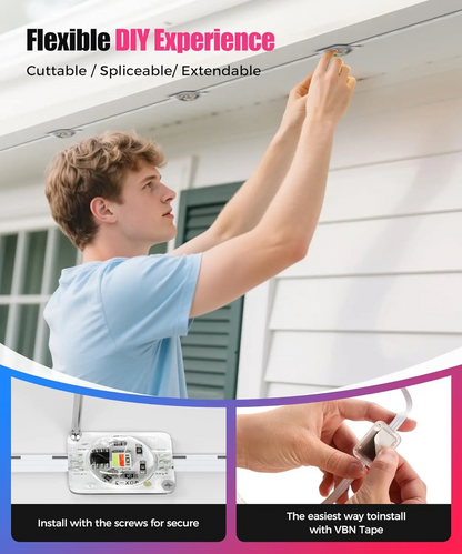 15M Smart RGB Outdoor LED Lights