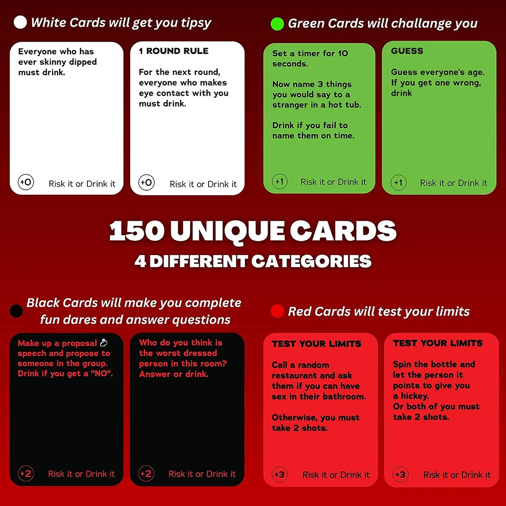 Risk It or Drink It – Adult Card Game